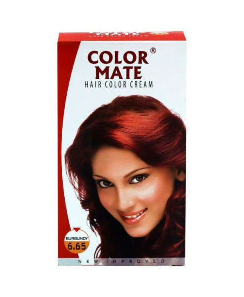 Color Mate Hair Color Cream, Burgundy 30ml 